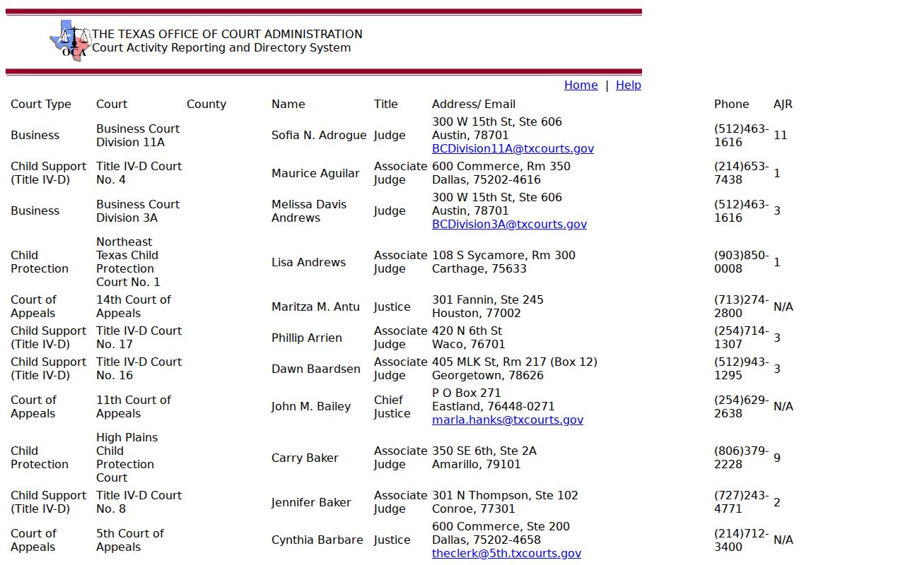 Morton criminal records Texas judicial directory