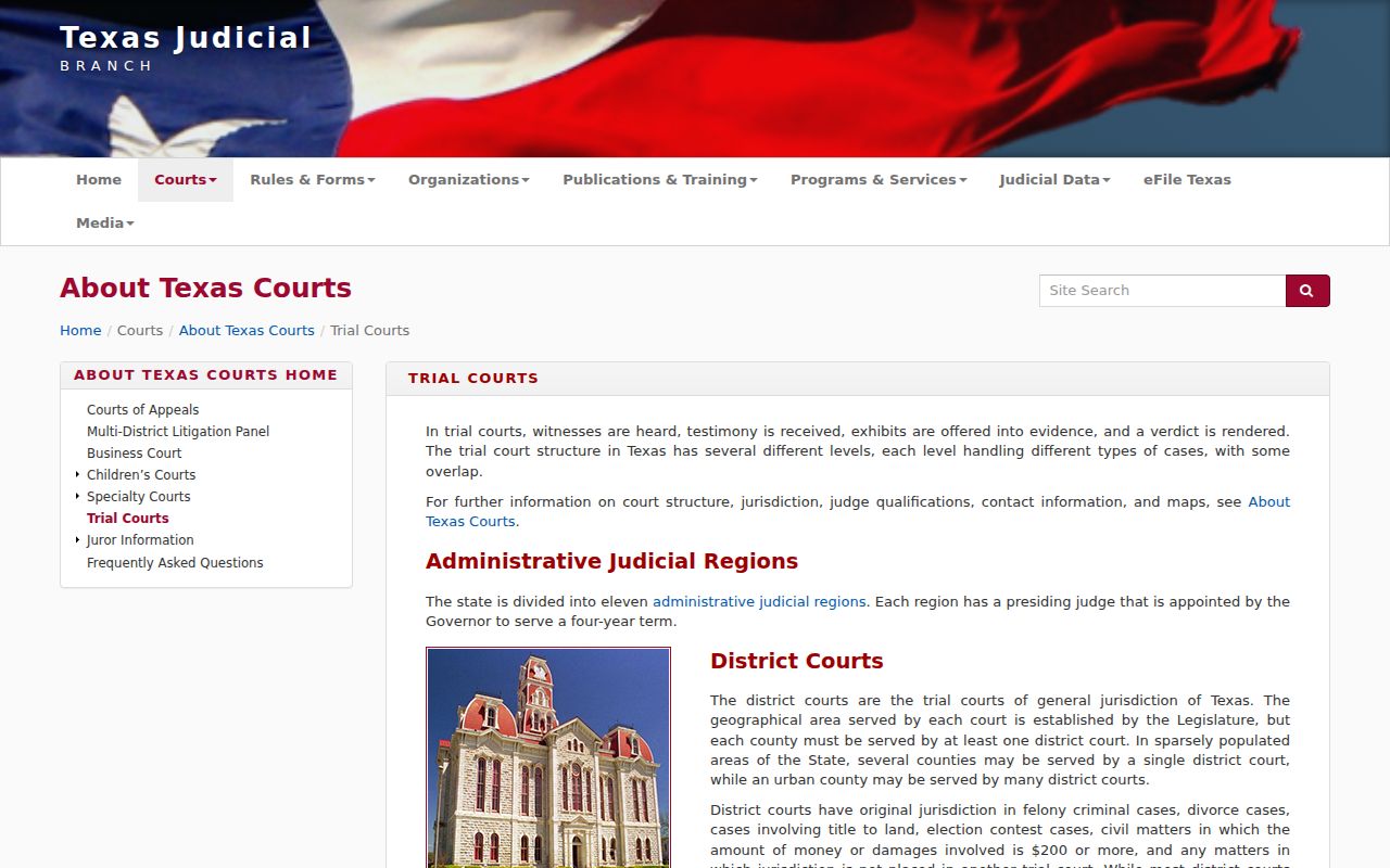 Morton criminal records Texas trial court jurisdiction