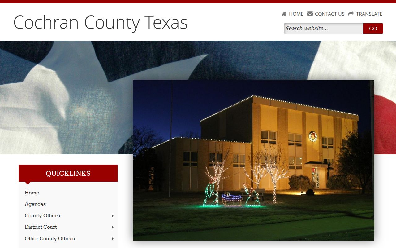 Cochran County criminal history courthouse and official office directory